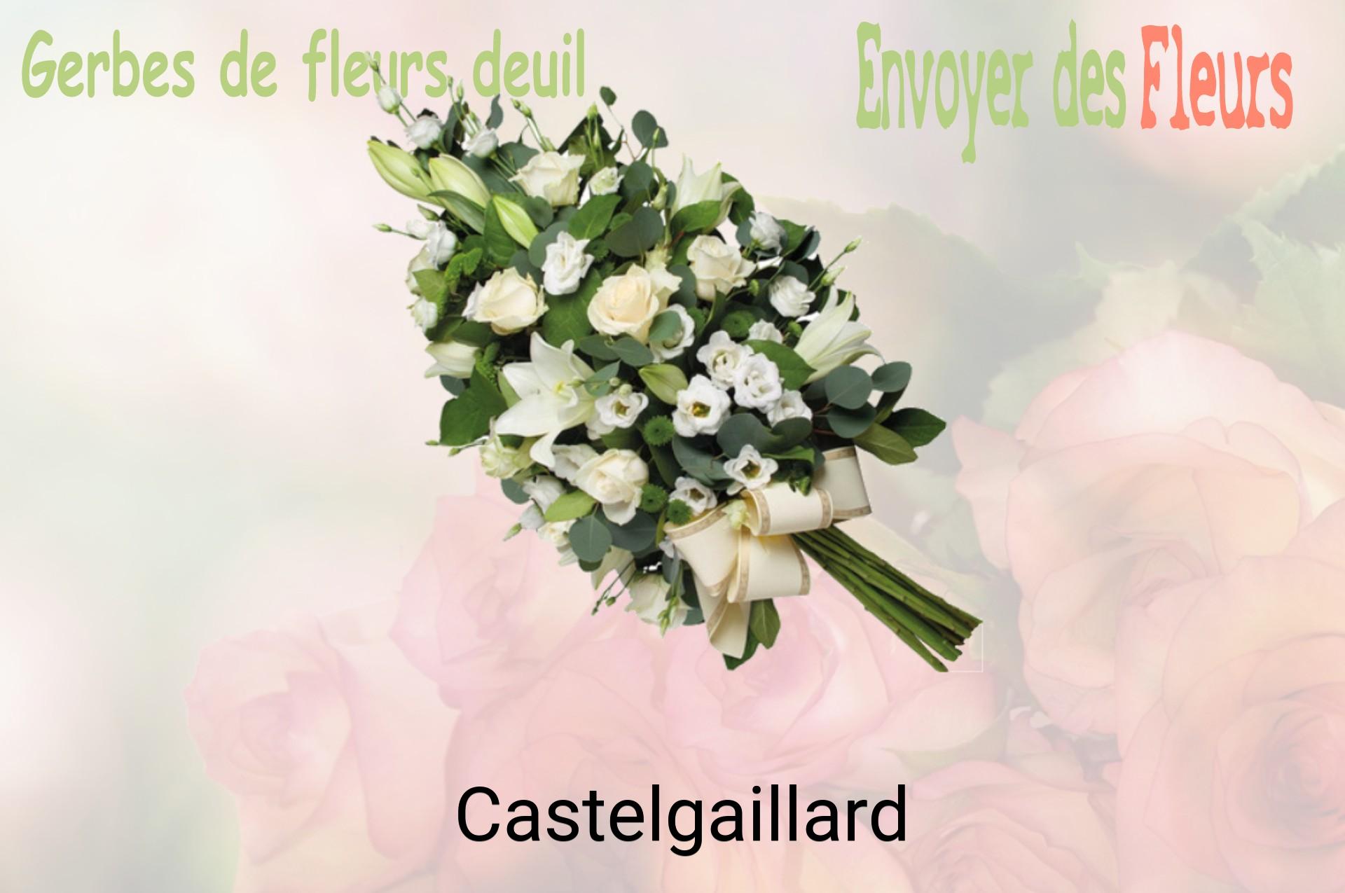 Gerbe de fleurs de deuil livrée à Castelgaillard